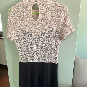 Large women’s black & off-white cocktail dress